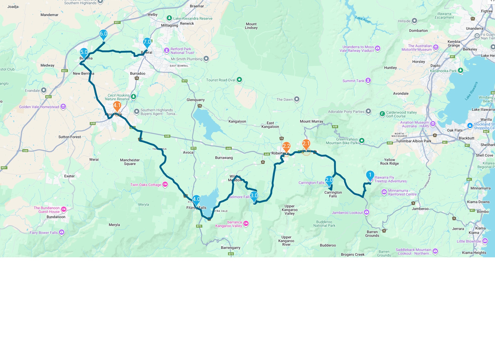 Tour route preview